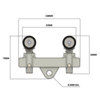 55-110-0 MODULAR SOLUTIONS DOOR PART TROLLY WITH EYELET